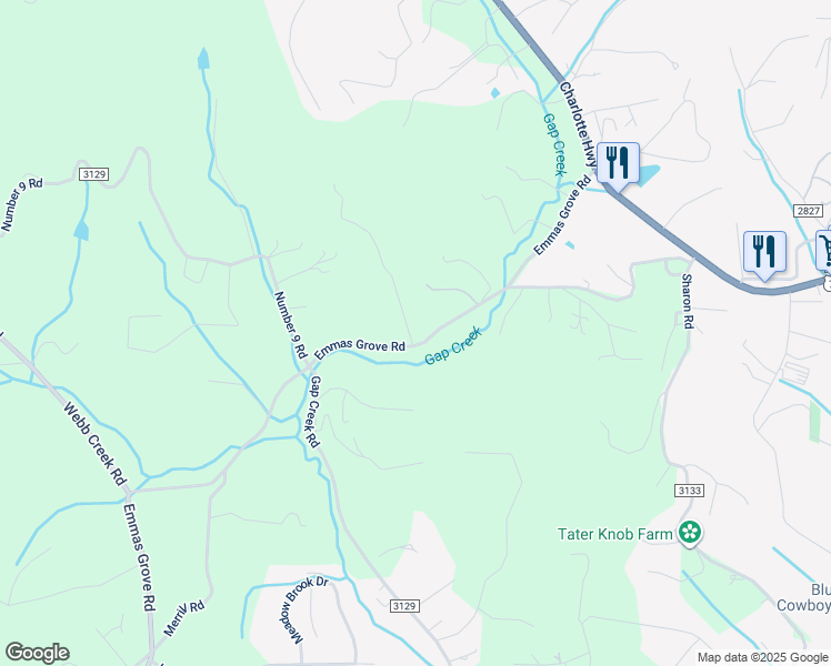 map of restaurants, bars, coffee shops, grocery stores, and more near 2072 Emmas Grove Road in Fairview