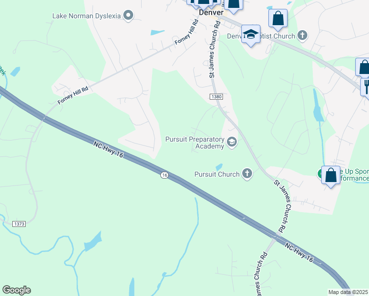 map of restaurants, bars, coffee shops, grocery stores, and more near James Plantation Dr in Denver