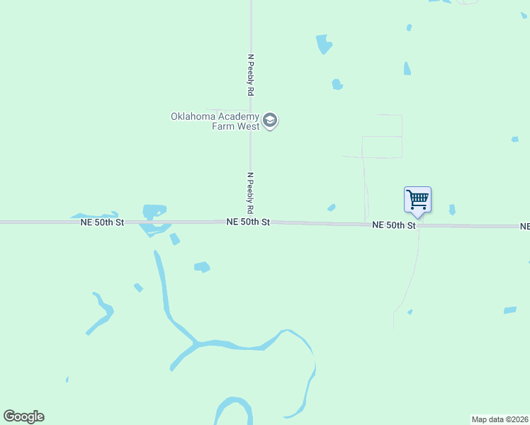 map of restaurants, bars, coffee shops, grocery stores, and more near 18100 Northeast 50th Street in Harrah