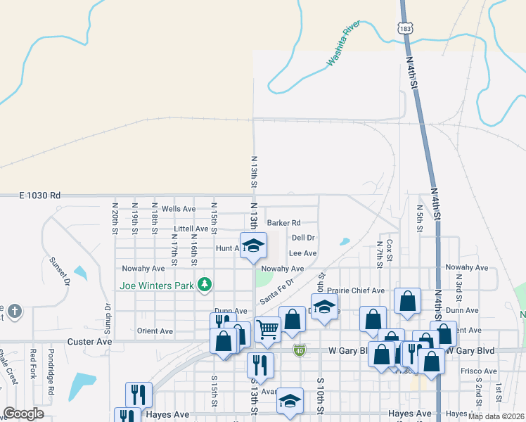map of restaurants, bars, coffee shops, grocery stores, and more near 714 Barker Road in Clinton