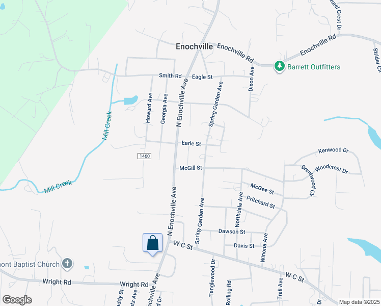 map of restaurants, bars, coffee shops, grocery stores, and more near 180 Draper Lane in Kannapolis