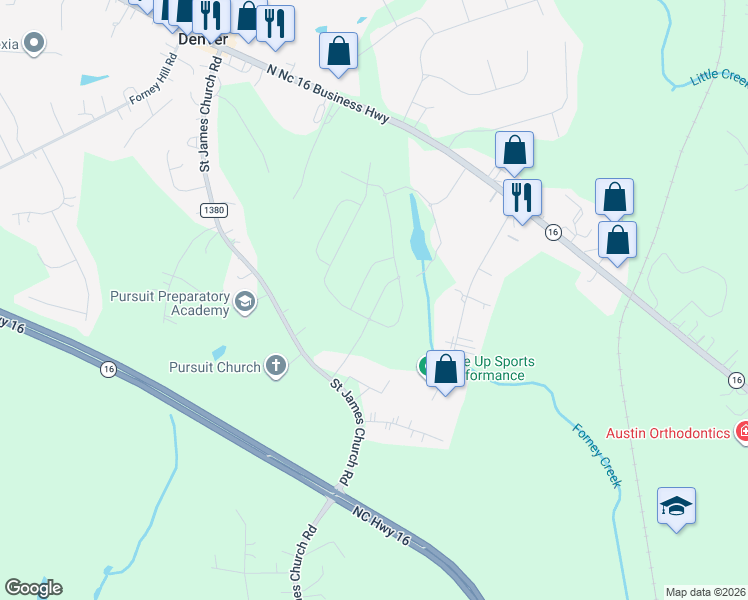 map of restaurants, bars, coffee shops, grocery stores, and more near 7132 Fieldcrest Lane in Denver