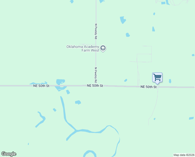 map of restaurants, bars, coffee shops, grocery stores, and more near 18111 Northeast 50th Street in Harrah