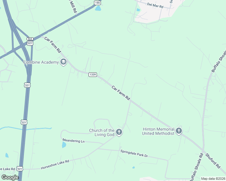 map of restaurants, bars, coffee shops, grocery stores, and more near 500 Car Farm Road in Lincolnton