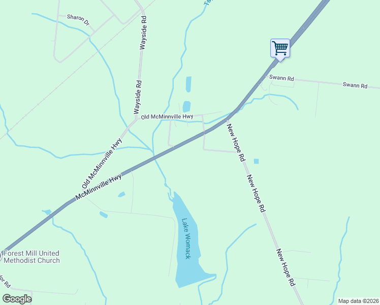 map of restaurants, bars, coffee shops, grocery stores, and more near 4870 McMinnville Highway in Manchester