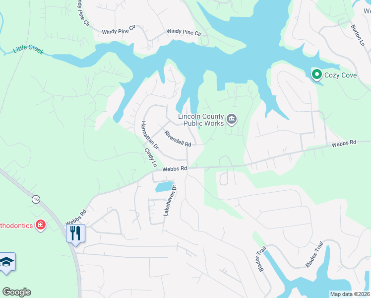 map of restaurants, bars, coffee shops, grocery stores, and more near 3885 Eastwind Cove Road in Denver