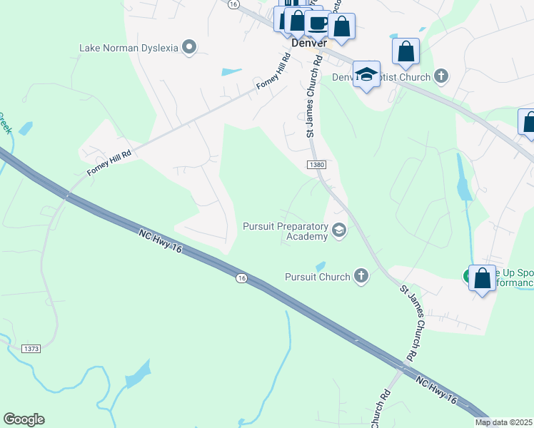 map of restaurants, bars, coffee shops, grocery stores, and more near James Plantation Dr in Denver