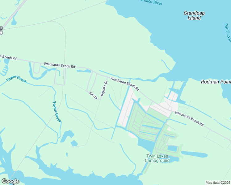 map of restaurants, bars, coffee shops, grocery stores, and more near 1076 Whichards Beach Road in Chocowinity