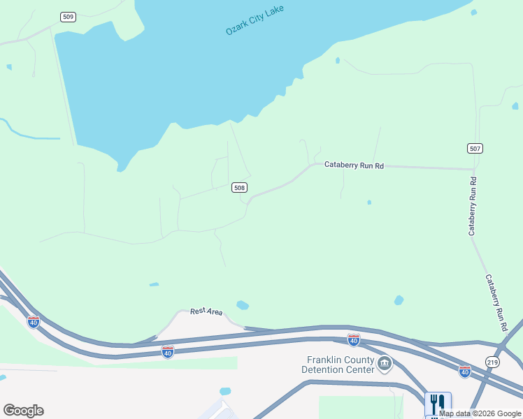 map of restaurants, bars, coffee shops, grocery stores, and more near 1497 Cataberry Run Road in Ozark