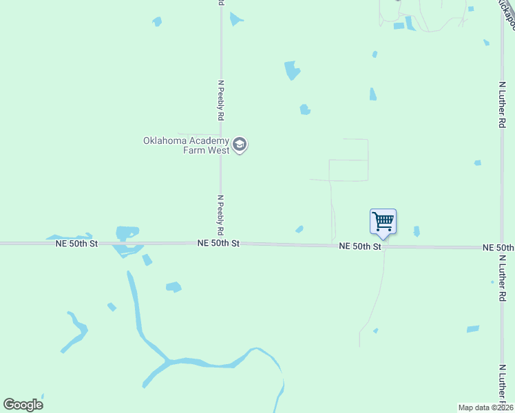 map of restaurants, bars, coffee shops, grocery stores, and more near 18111 Northeast 50th Street in Harrah
