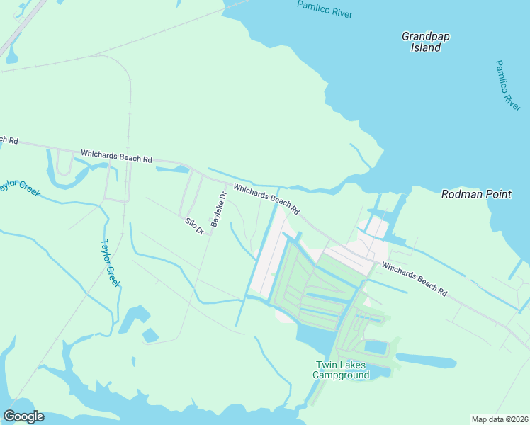 map of restaurants, bars, coffee shops, grocery stores, and more near 1076 Whichards Beach Road in Chocowinity