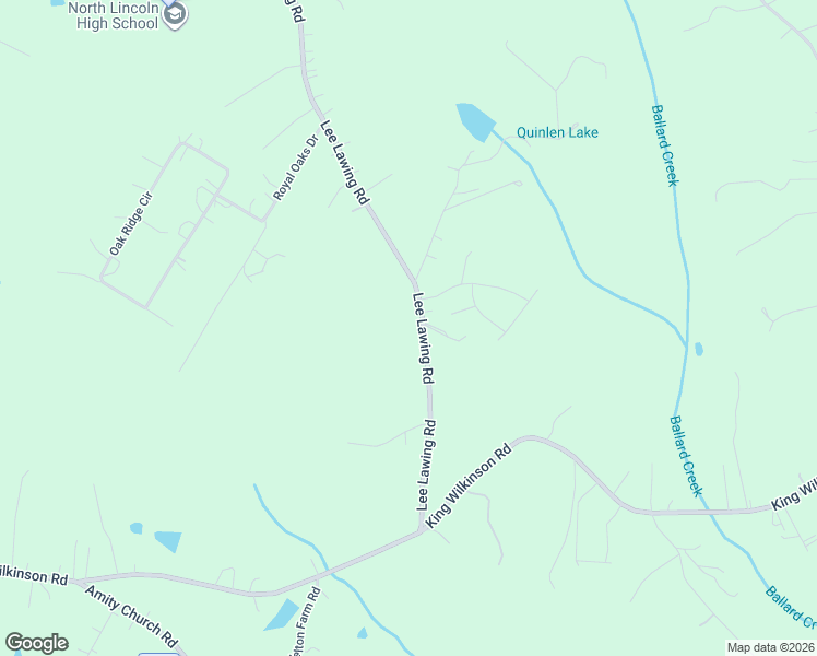 map of restaurants, bars, coffee shops, grocery stores, and more near 2367 Lee Lawing Road in Lincolnton