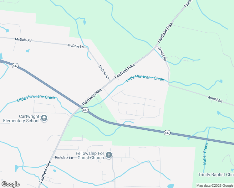 map of restaurants, bars, coffee shops, grocery stores, and more near 203 Equestrian Way in Shelbyville