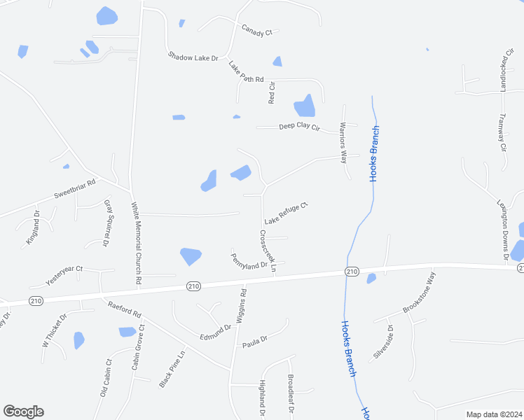 map of restaurants, bars, coffee shops, grocery stores, and more near Crosscreek Lane in Angier