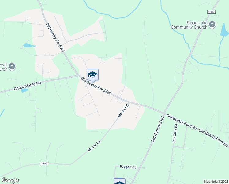 map of restaurants, bars, coffee shops, grocery stores, and more near 4470 Old Beatty Ford Road in China Grove