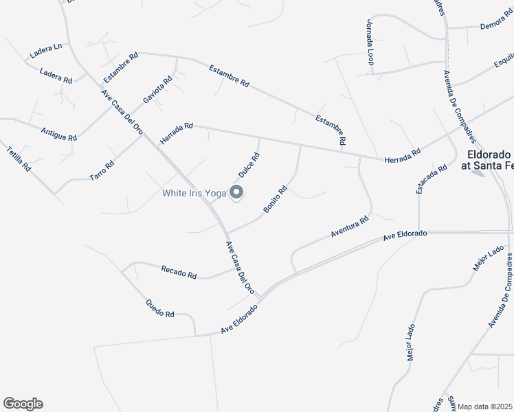 map of restaurants, bars, coffee shops, grocery stores, and more near 7 Dulce Road in Santa Fe