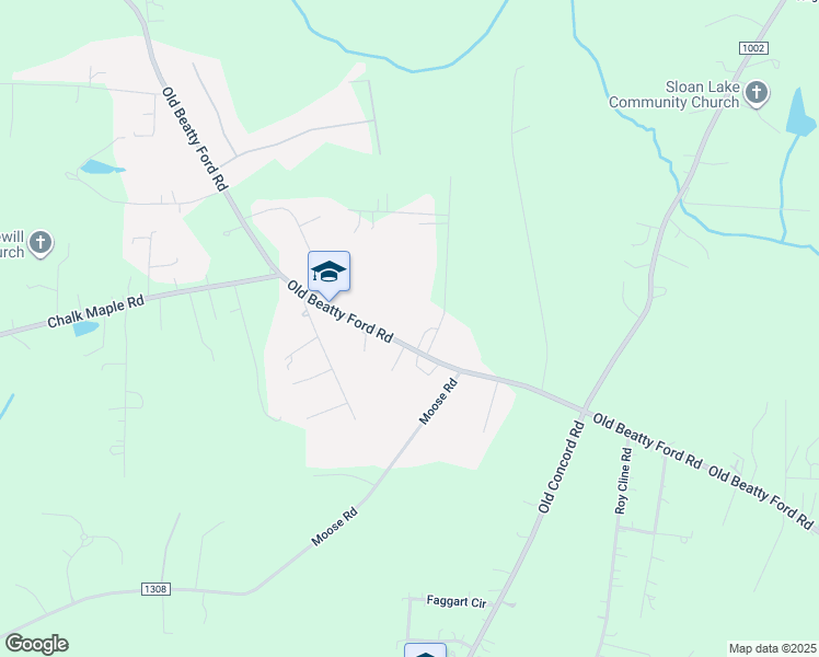 map of restaurants, bars, coffee shops, grocery stores, and more near 4470 Old Beatty Ford Road in China Grove