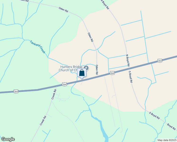 map of restaurants, bars, coffee shops, grocery stores, and more near 15181 U.S. 264 in Pinetown
