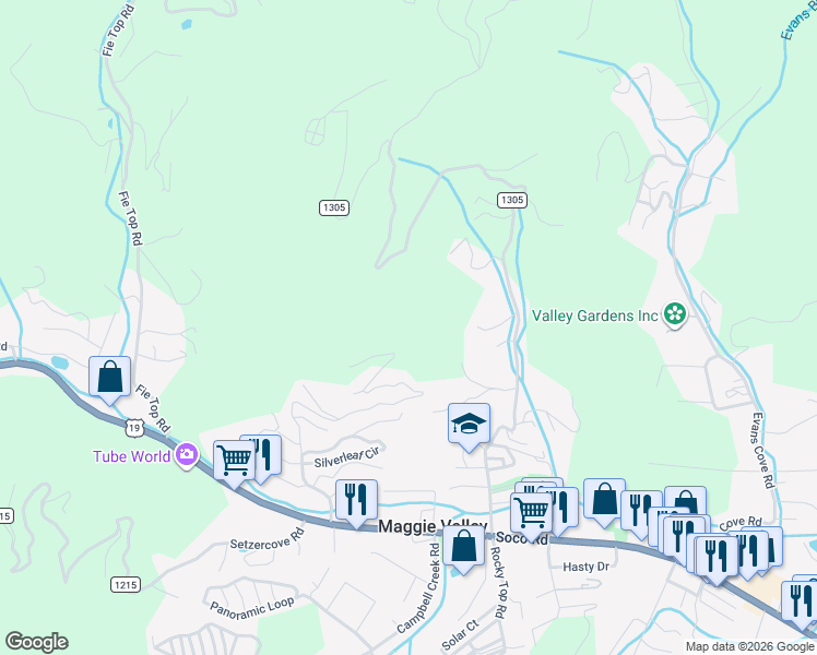 map of restaurants, bars, coffee shops, grocery stores, and more near 105 Home Place Road in Canton