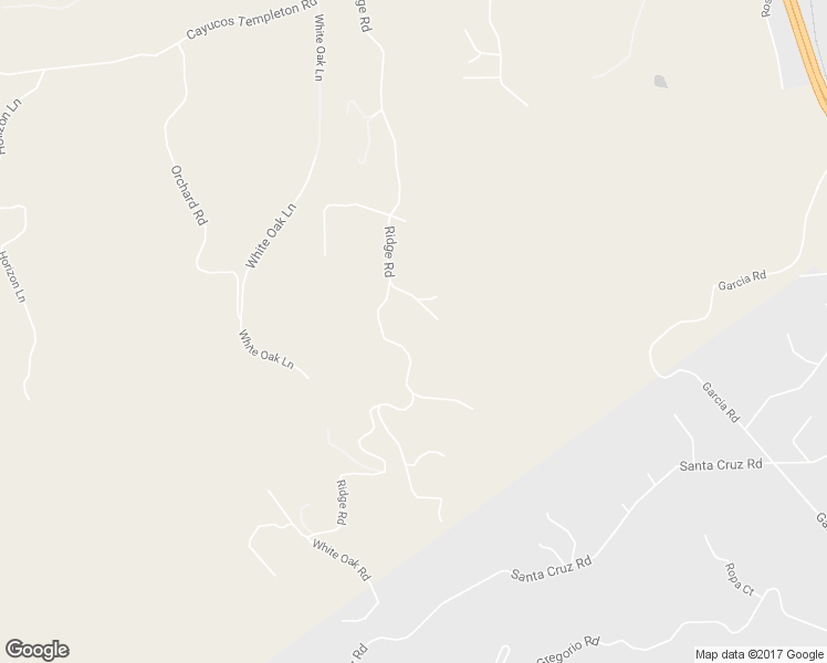 map of restaurants, bars, coffee shops, grocery stores, and more near 2865 Ridge Road in Templeton