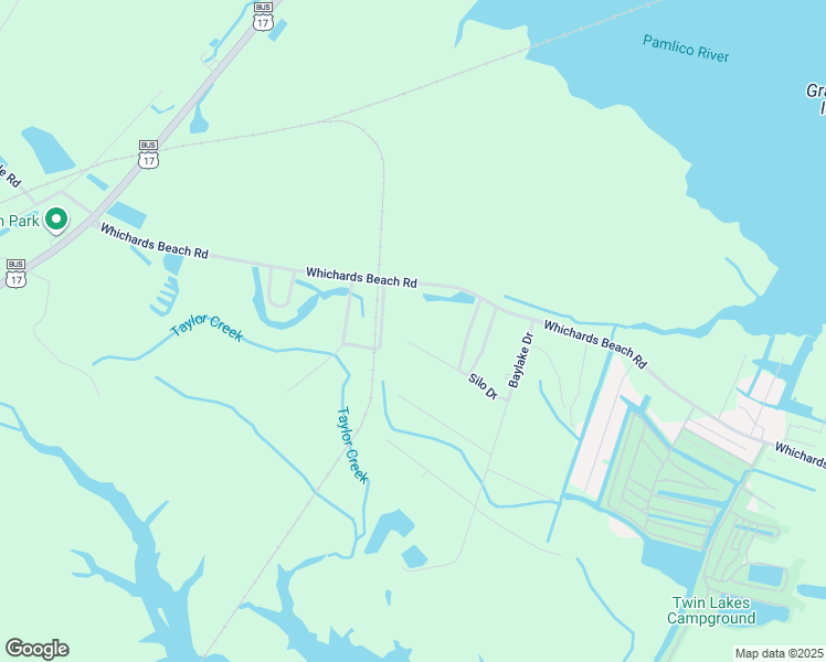 map of restaurants, bars, coffee shops, grocery stores, and more near 118 Silo Drive in Chocowinity