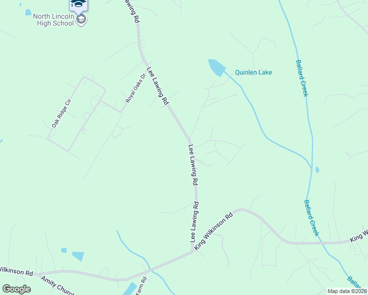 map of restaurants, bars, coffee shops, grocery stores, and more near 2367 Lee Lawing Road in Lincolnton
