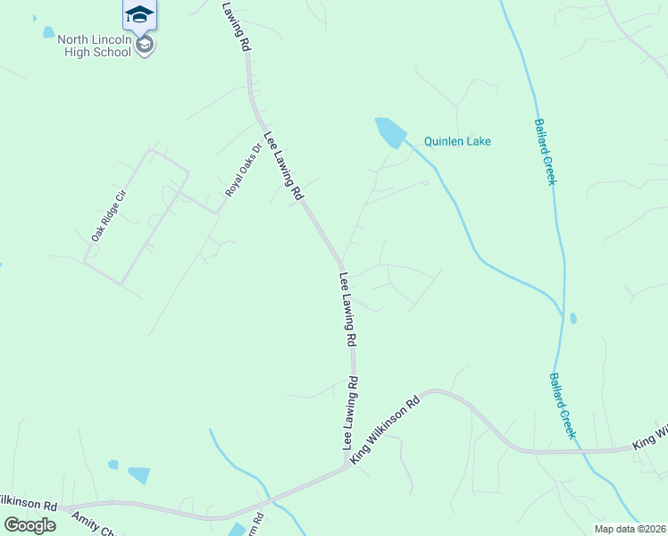 map of restaurants, bars, coffee shops, grocery stores, and more near 2367 Lee Lawing Road in Lincolnton