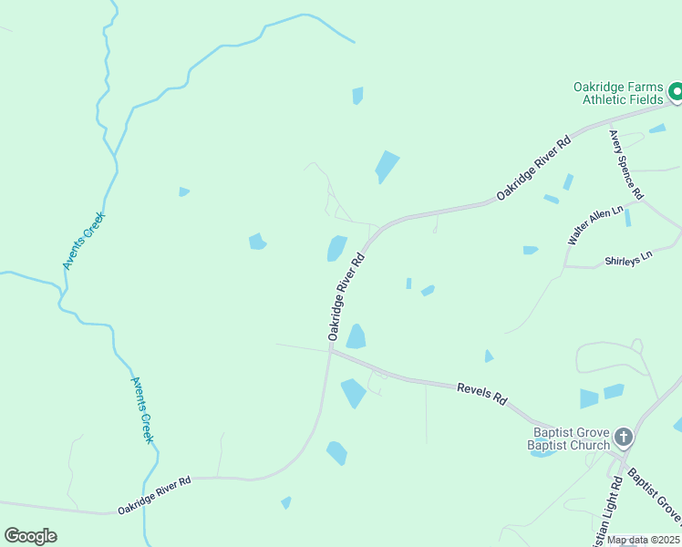 map of restaurants, bars, coffee shops, grocery stores, and more near 2305 Oakridge River Road in Fuquay-Varina