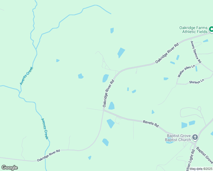 map of restaurants, bars, coffee shops, grocery stores, and more near 2305 Oakridge River Road in Fuquay-Varina
