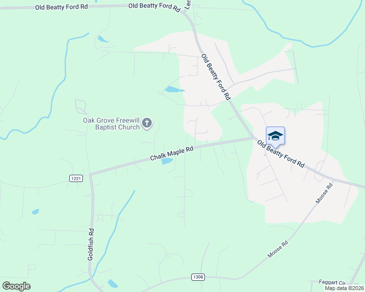 map of restaurants, bars, coffee shops, grocery stores, and more near 3520 Old Beatty Ford Road in China Grove