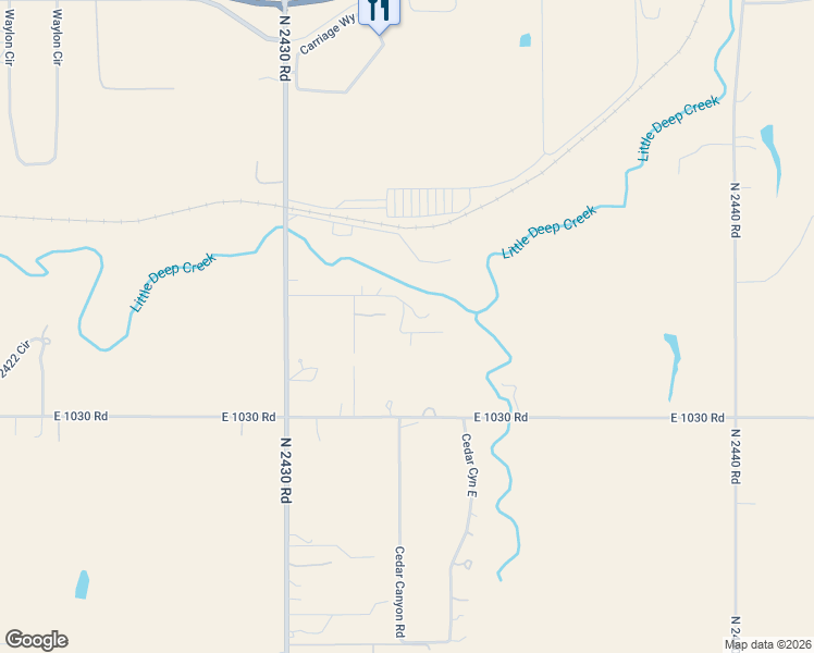 map of restaurants, bars, coffee shops, grocery stores, and more near 24331 East 1027 Road in Weatherford