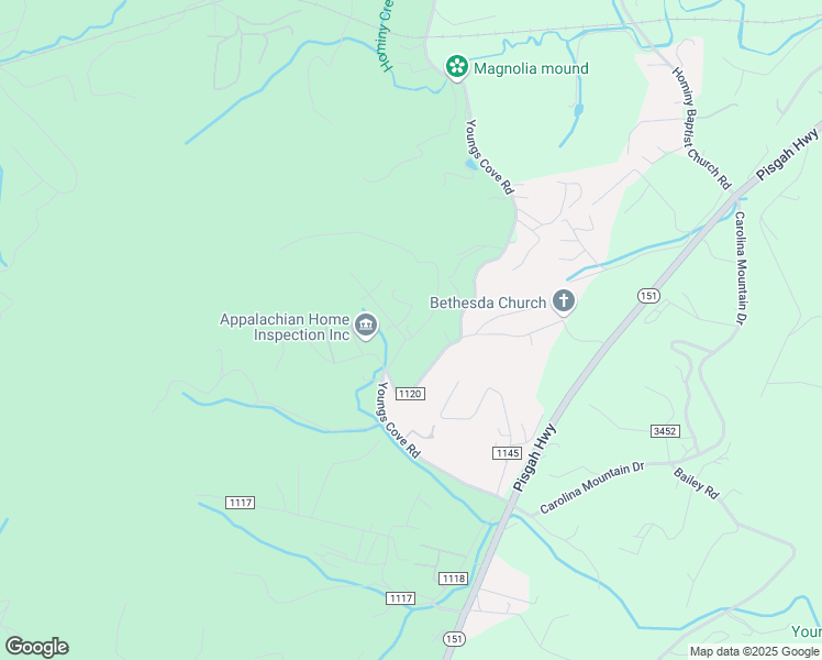 map of restaurants, bars, coffee shops, grocery stores, and more near 8 Mountain Drive in Candler