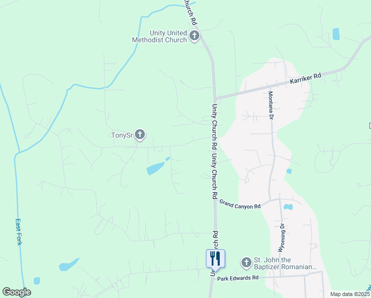 map of restaurants, bars, coffee shops, grocery stores, and more near Barncliff Court in Kannapolis