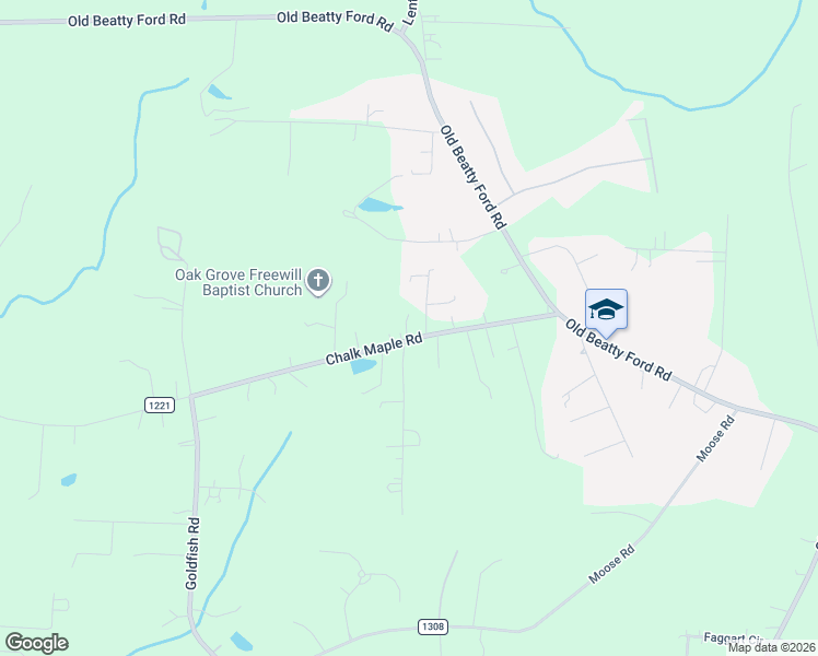 map of restaurants, bars, coffee shops, grocery stores, and more near 3520 Old Beatty Ford Road in China Grove