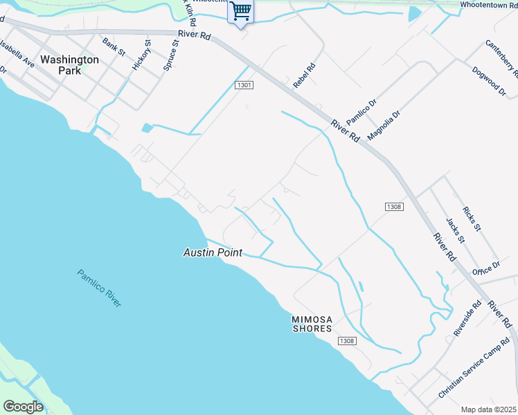 map of restaurants, bars, coffee shops, grocery stores, and more near 101 Justin Drive in Washington