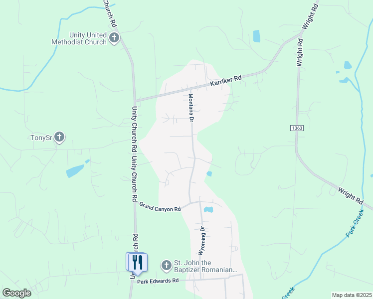 map of restaurants, bars, coffee shops, grocery stores, and more near 2749 Montana Drive in Kannapolis