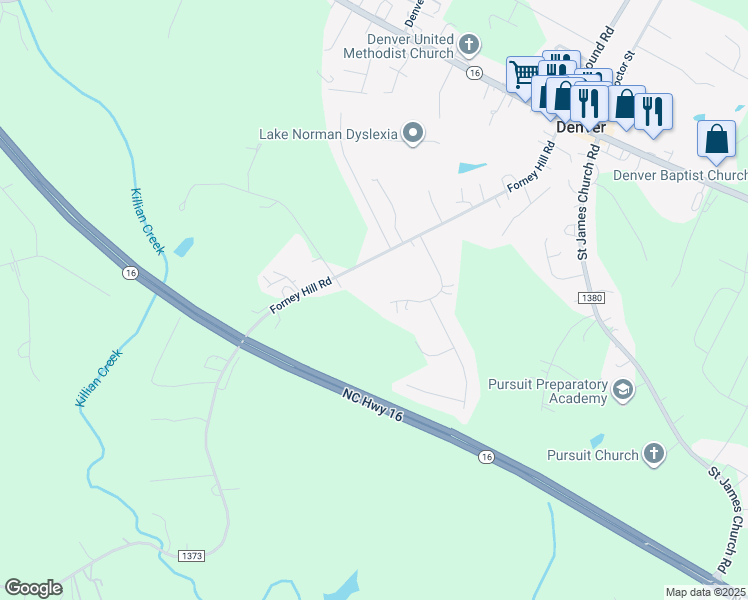 map of restaurants, bars, coffee shops, grocery stores, and more near 3541 Maple Brook Drive in Denver