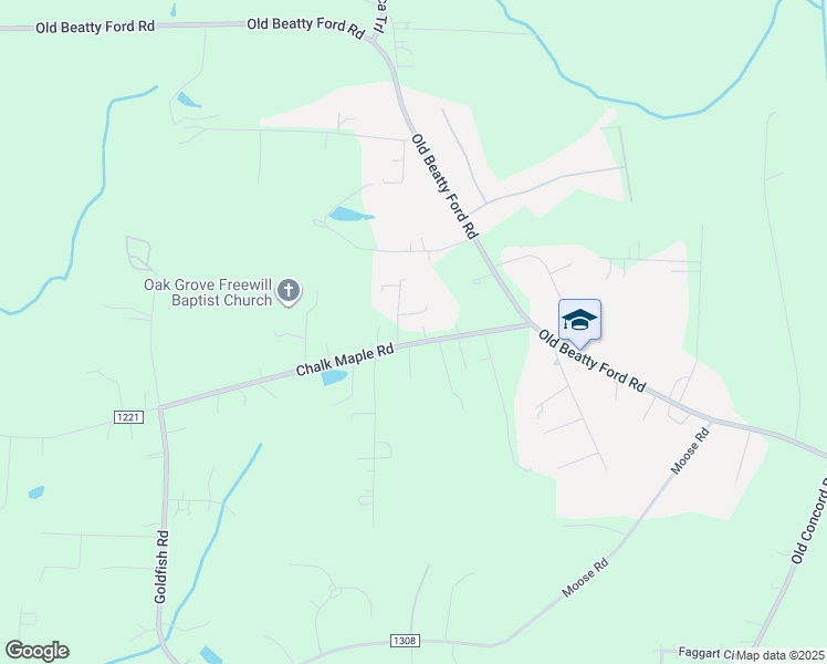map of restaurants, bars, coffee shops, grocery stores, and more near 3710 Old Beatty Ford Rd in China Grove