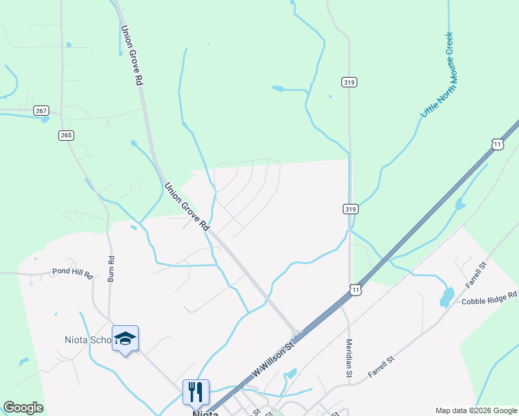 map of restaurants, bars, coffee shops, grocery stores, and more near in Niota