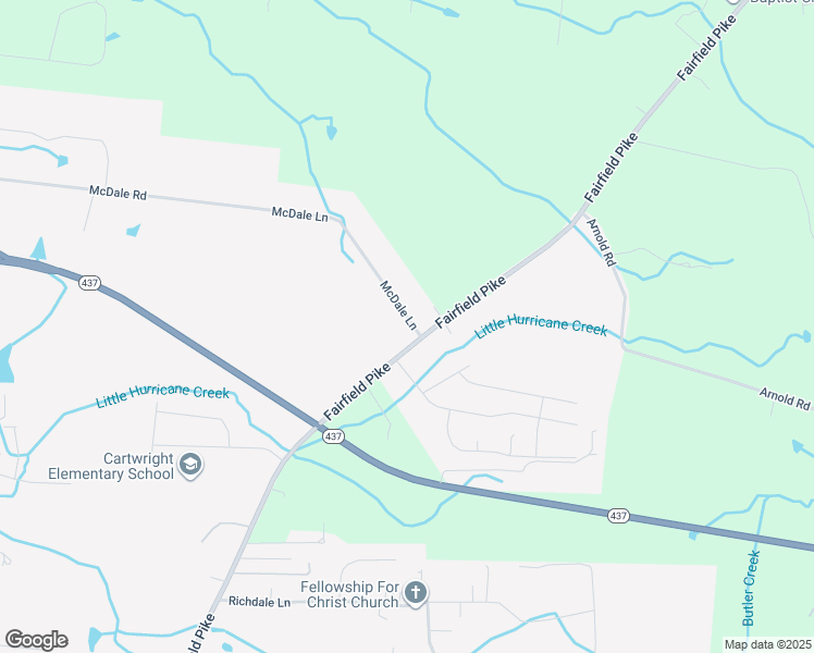 map of restaurants, bars, coffee shops, grocery stores, and more near 296 McDale Road in Shelbyville