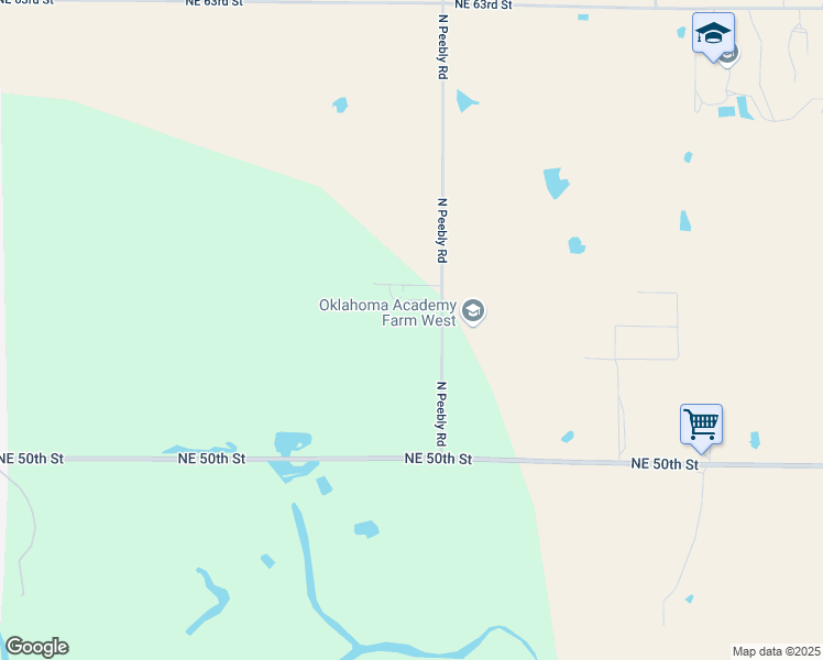 map of restaurants, bars, coffee shops, grocery stores, and more near 5591 North Peebly Road in Harrah