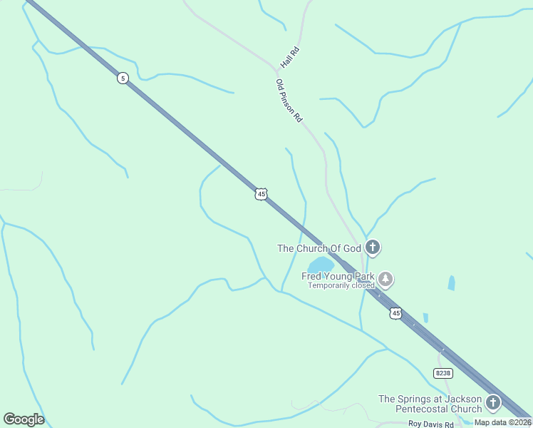 map of restaurants, bars, coffee shops, grocery stores, and more near 3184 U.S. 45 in Jackson