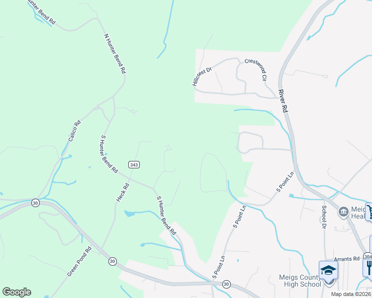 map of restaurants, bars, coffee shops, grocery stores, and more near 206 Amber Trail in Decatur