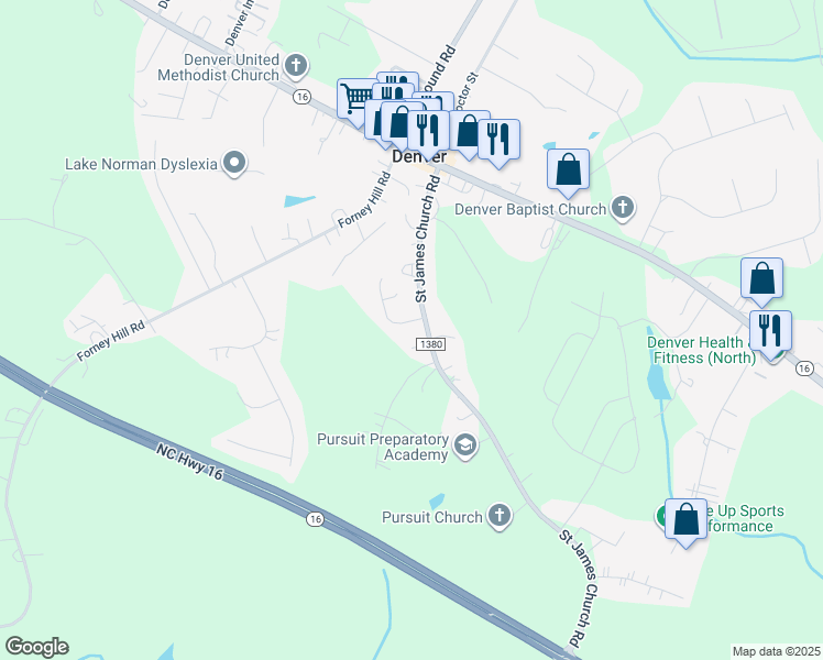 map of restaurants, bars, coffee shops, grocery stores, and more near 3647 Glen Meadows Drive in Denver