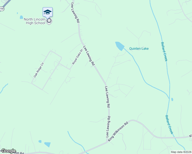 map of restaurants, bars, coffee shops, grocery stores, and more near 2403 Lee Lawing Road in Lincolnton