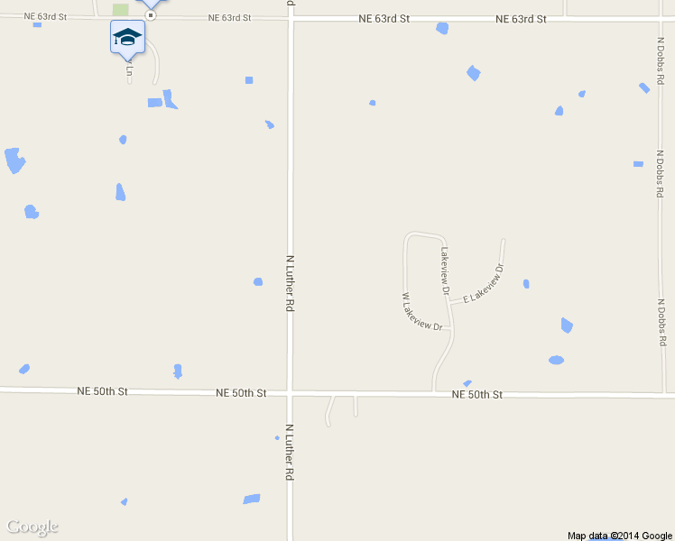 map of restaurants, bars, coffee shops, grocery stores, and more near 5430 North Luther Road in Harrah