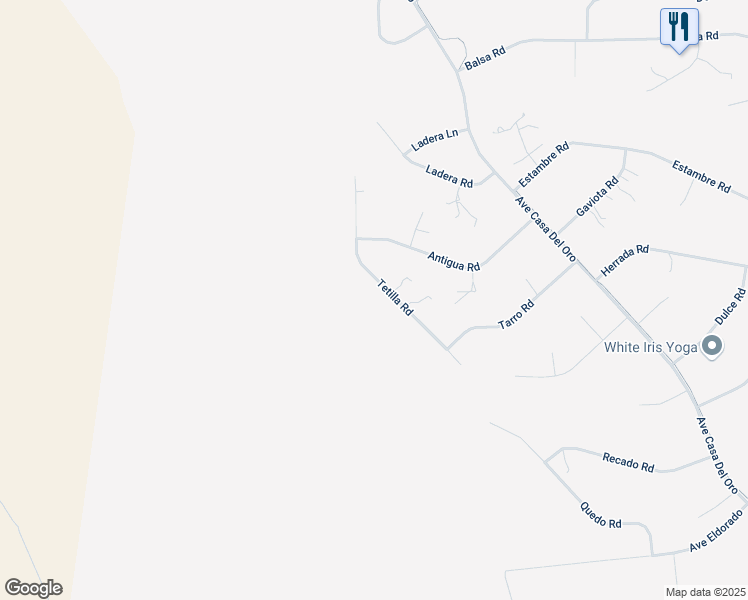 map of restaurants, bars, coffee shops, grocery stores, and more near 14 Tetilla Road in Santa Fe