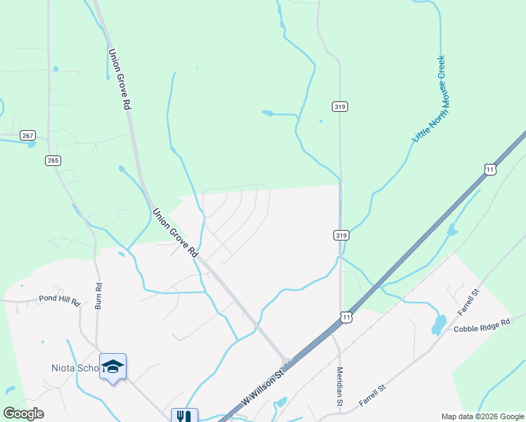 map of restaurants, bars, coffee shops, grocery stores, and more near in Niota