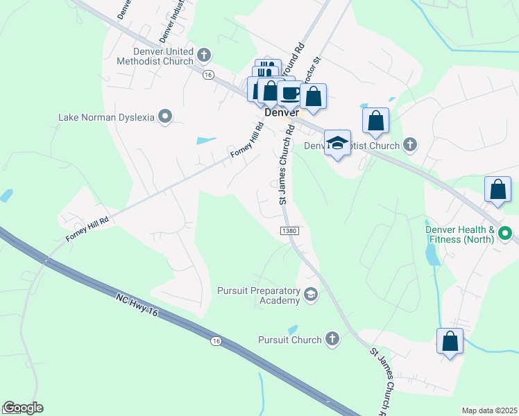 map of restaurants, bars, coffee shops, grocery stores, and more near 3363 Glen Meadows Drive in Denver