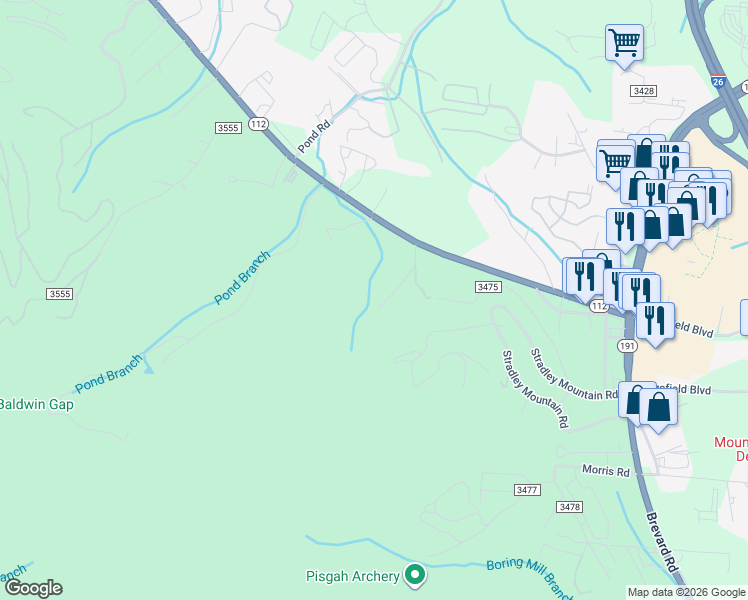 map of restaurants, bars, coffee shops, grocery stores, and more near 29 Ramey Hill Drive in Asheville